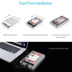ORICO 3139U3 3.5 inch SATA HDD USB 3.0 Micro B External Hard Drive Enclosure Storage Case, USB 3.0 (3.5 inch) – Durable Build, Easy to Use