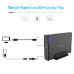 ORICO 7688U3 Vertical Aluminum External Hard Drive Enclosure Storage Case Hard Drive Dock for 3.5 inch SATA HDD – Durable Build, Easy to Use