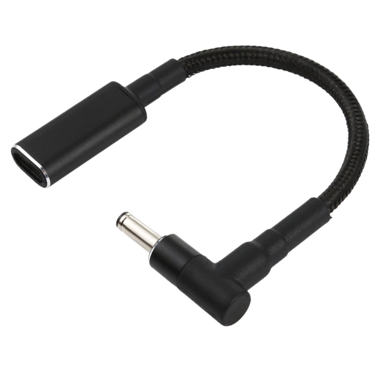 PD 100W 18.5-20V 4.0 x 1.35mm Elbow to USB-C / Type-C Adapter Nylon Braid Cable, 4.0 x 1.35mm – TPU