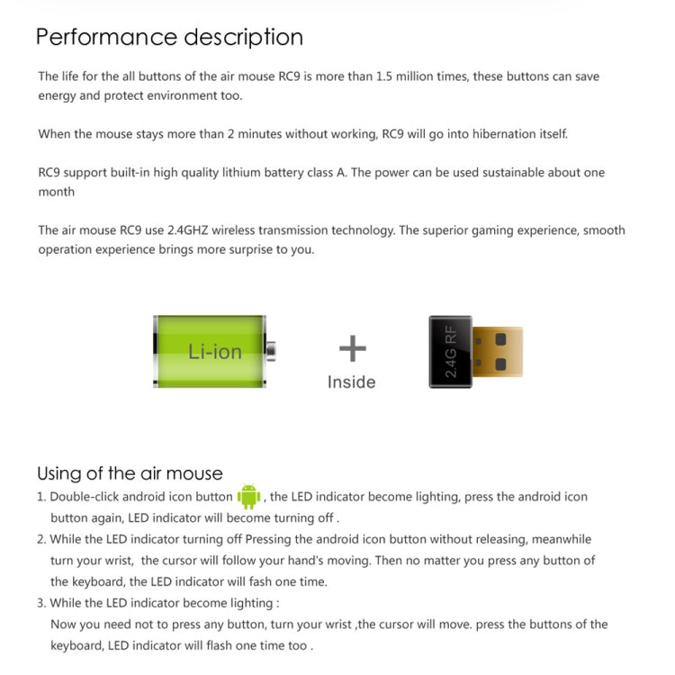 Measy RC9 2.4GHz Fly Air Mouse Wireless Keyboard Remote Control, RC9 – Durable Build, Easy to Use