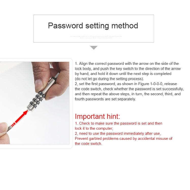 Universal USB Interface Laptop Security Lock, USB Interface – Durable Build, Easy to Use