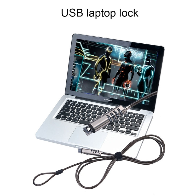 Universal USB Interface Laptop Security Lock, USB Interface – Durable Build, Easy to Use
