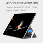 Surface Pro 7 / 6 / 5 to USB-C / Type-C Male Interfaces Power Adapter Charger Cable for Microsoft Surface Pro 7 / 6 / 5 / 4 / 3 / Microsoft Surface Go, Type-C to Microsoft Surface – TPU