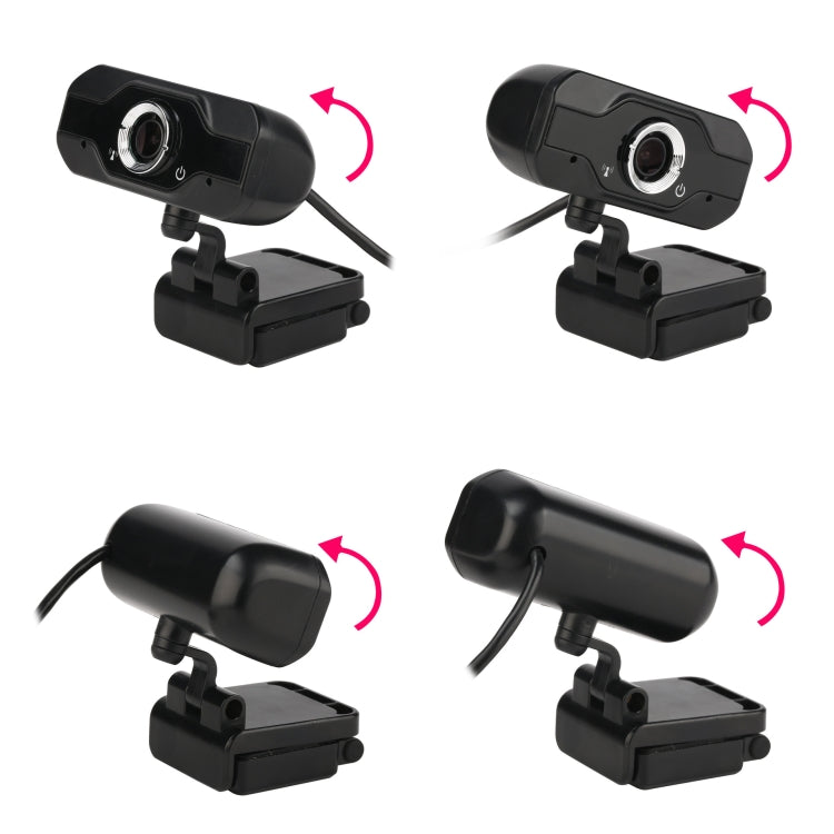 HXSJ S50 30fps 100 Megapixel 720P HD Webcam for Desktop / Laptop / Smart TV, with 10m Sound Absorbing Microphone, Cable Length: 1.4m, S50 – Durable Build, Easy to Use