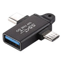 USB 3.0 Female to Type-C / USB-C Male + Micro Male Aluminium Alloy Adapter, USB 3.0 Female to Type-C Male + Micro Male – Aluminum Alloy USB 3.0 Female to Type-C Male + Micro Male