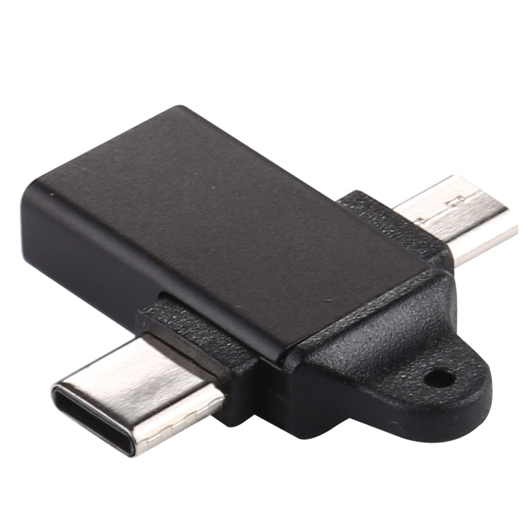 USB 3.0 Female to Type-C / USB-C Male + Micro Male Aluminium Alloy Adapter, USB 3.0 Female to Type-C Male + Micro Male – Aluminum Alloy