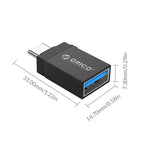 ORICO CBT-UT01-BK-BP Type-C to USB 3.0 Adapter – Lanyard, Aluminum Alloy