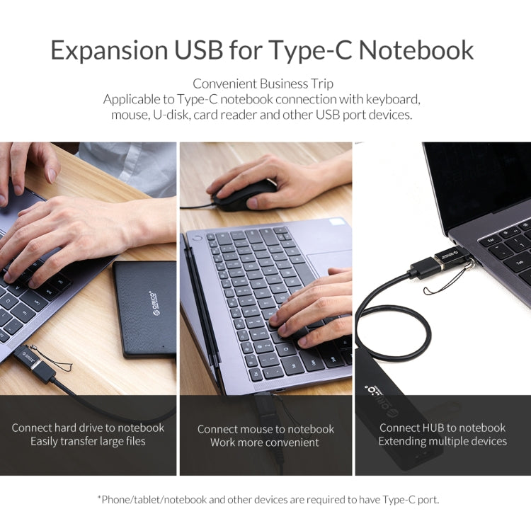 ORICO CBT-UT01-BK-BP Type-C to USB 3.0 Adapter – Lanyard, Aluminum Alloy