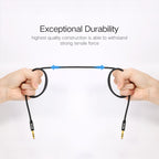 REXLIS 3629 3.5mm Male to Male Car Stereo Gold-plated Jack AUX Audio Cable for 3.5mm AUX Standard Digital Devices, Length: 1.8m, Length: 1.8m – Aluminum Alloy, 4K