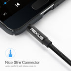 REXLIS 3629 3.5mm Male to Male Car Stereo Gold-plated Jack AUX Audio Cable for 3.5mm AUX Standard Digital Devices, Length: 1.8m, Length: 1.8m – Aluminum Alloy, 4K