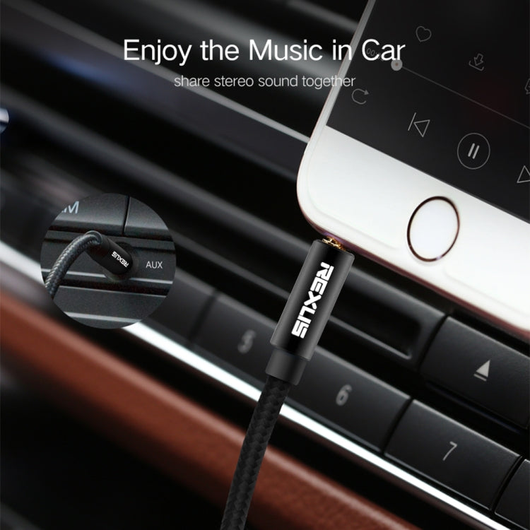 REXLIS 3629 3.5mm Male to Male Car Stereo Gold-plated Jack AUX Audio Cable for 3.5mm AUX Standard Digital Devices, Length: 1.8m, Length: 1.8m – Aluminum Alloy, 4K