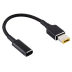 PD 100W 18.5-20V Square Plug to USB-C / Type-C Adapter Nylon Braid Cable for Lenovo Laptop – Durable Build, Easy to Use Default Title
