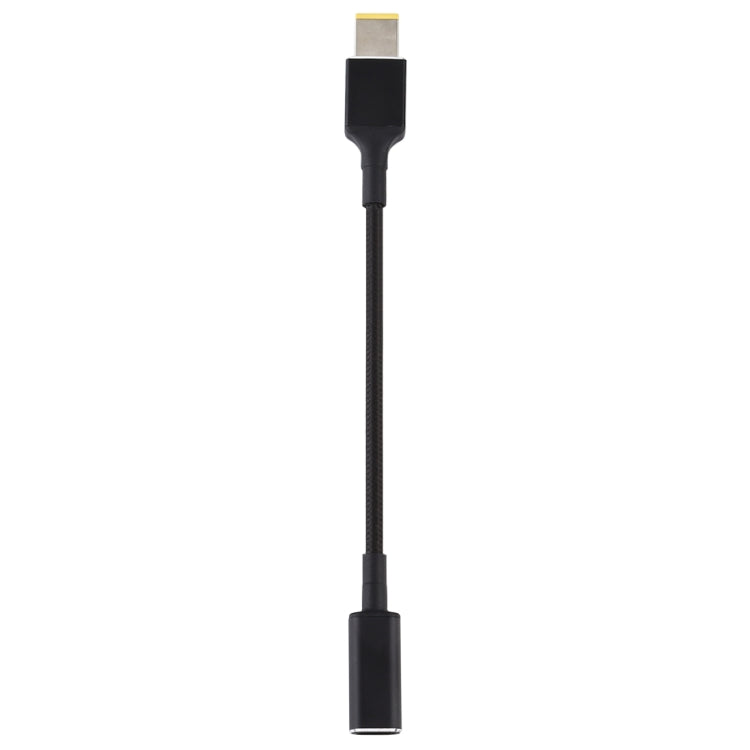 PD 100W 18.5-20V Square Plug to USB-C / Type-C Adapter Nylon Braid Cable for Lenovo Laptop – Durable Build, Easy to Use