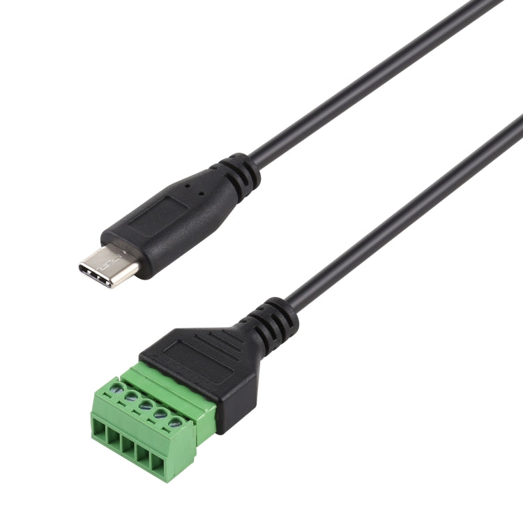 USB-C / Type-C Male to 5 Pin Pluggable Terminals Solder-free USB Connector Solderless Connection Adapter Cable, Length: 30cm, Type-C Male – Durable Build, Easy to Use