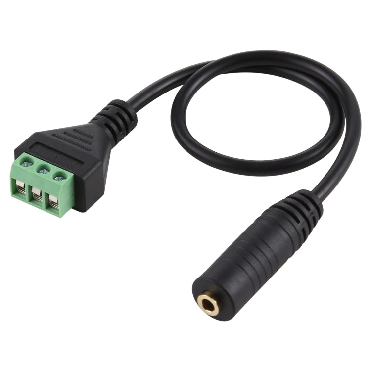 3.5mm Female to 3 Pin Pluggable Terminals Solder-free Connector Solderless Connection Adapter Cable, Length: 30cm, 3.5mm Female to 3 Pin 3.5mm Female to 3 Pin