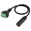 3.5mm Female to 3 Pin Pluggable Terminals Solder-free Connector Solderless Connection Adapter Cable, Length: 30cm, 3.5mm Female to 3 Pin 3.5mm Female to 3 Pin