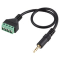 3.5mm Male to 4 Pin Pluggable Terminals Solder-free Connector Solderless Connection Adapter Cable, Length: 30cm, 3.5mm Male to 4 Pin 3.5mm Male to 4 Pin