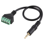 3.5mm Male to 4 Pin Pluggable Terminals Solder-free Connector Solderless Connection Adapter Cable, Length: 30cm, 3.5mm Male to 4 Pin 3.5mm Male to 4 Pin