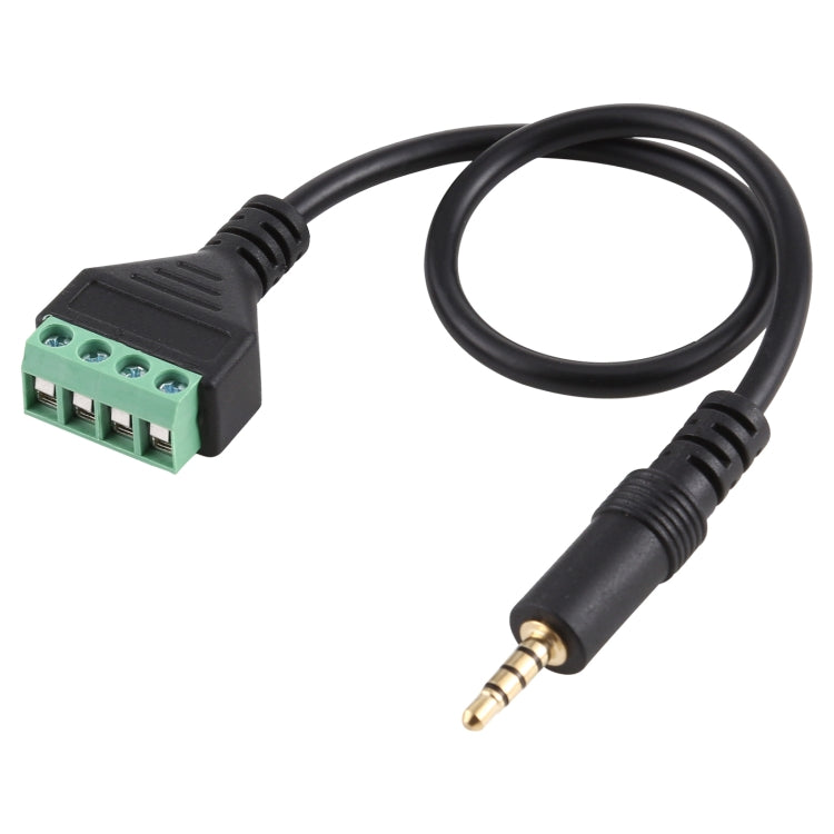 3.5mm Male to 4 Pin Pluggable Terminals Solder-free Connector Solderless Connection Adapter Cable, Length: 30cm, 3.5mm Male to 4 Pin 3.5mm Male to 4 Pin