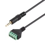 3.5mm Male to 4 Pin Pluggable Terminals Solder-free Connector Solderless Connection Adapter Cable, Length: 30cm, 3.5mm Male to 4 Pin