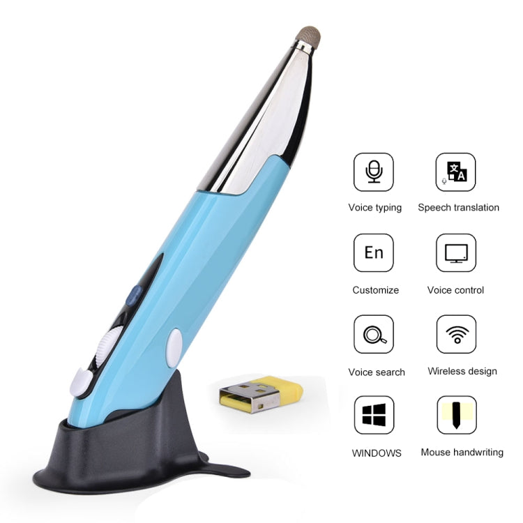 PR-06S 4-keys Smart Wireless Optical Mouse with Stylus Pen Function, Support Voice Operation / Translation, Support Voice Operation / Translation Grey, Support Voice Operation / Translation Blue, Support Voice Operation / Translation Red – Durable... Support Voice Operation Translation Blue Blue