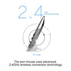 PR-06 4-keys Smart Wireless Optical Mouse with Stylus Pen Function, Grey, Blue, Red – Durable Build, Easy to Use