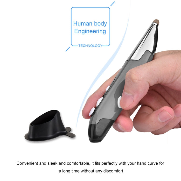 PR-06 4-keys Smart Wireless Optical Mouse with Stylus Pen Function, Grey, Blue, Red – Durable Build, Easy to Use