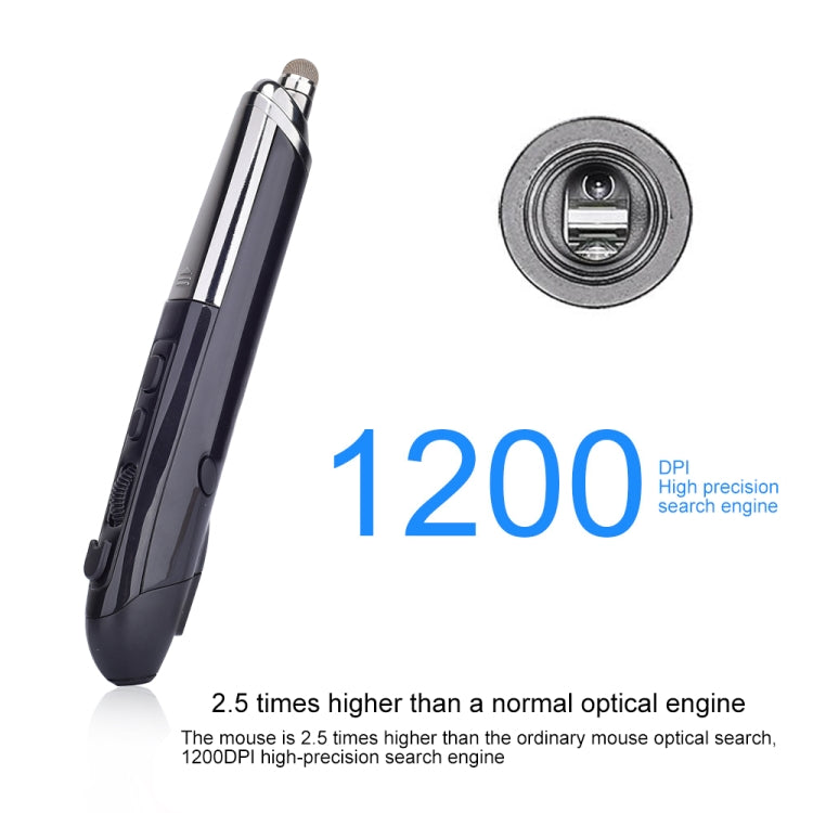 PR-08 6-keys Smart Wireless Optical Mouse with Stylus Pen & Laser Function, Laser Function Blue, Laser Function Red, Laser Function White, Laser Function Black, Laser Function Grey – Durable Build, Easy to Use
