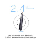 PR-08 6-keys Smart Wireless Optical Mouse with Stylus Pen & Laser Function, Laser Function Blue, Laser Function Red, Laser Function White, Laser Function Black, Laser Function Grey – Durable Build, Easy to Use