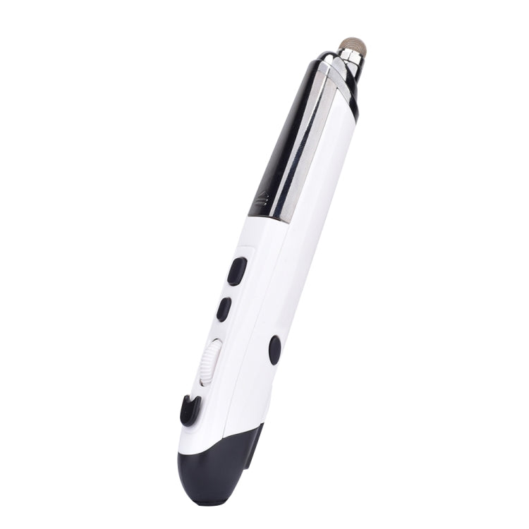 PR-08 6-keys Smart Wireless Optical Mouse with Stylus Pen & Laser Function, Laser Function Blue, Laser Function Red, Laser Function White, Laser Function Black, Laser Function Grey – Durable Build, Easy to Use Laser Function White White