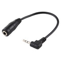 2.5mm Right Angle Male Plug to 3.5mm Female Jack Stereo AUX Audio DC Power Adapter Converter Cable, Length: 14cm – Durable Build, Easy to Use Default Title