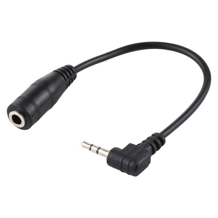 2.5mm Right Angle Male Plug to 3.5mm Female Jack Stereo AUX Audio DC Power Adapter Converter Cable, Length: 14cm – Durable Build, Easy to Use Default Title