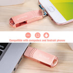 USB Flash Drive – 3 in 1 128G Type-C + Micro USB + USB 3.0 Metal Flash Disk with OTG Function