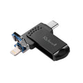 USB Flash Drive – 64G Type-C + 8 Pin + USB 3.0 Metal Flash Disk with OTG Function