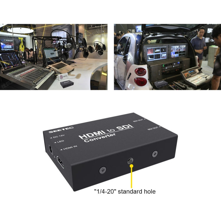 SEETEC 1 x HDMI Input to 2 x SDI Output Converter, 1 x HDMI to 2 x SDI – Aluminum Alloy, TPU