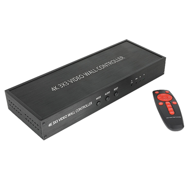 NK-BT88 4K 3X3 HDMI Video Wall Controller Multi-screen Splicing Processor with Remote Controller, EU Plug, EU Plug – TPU, 4K EU Plug