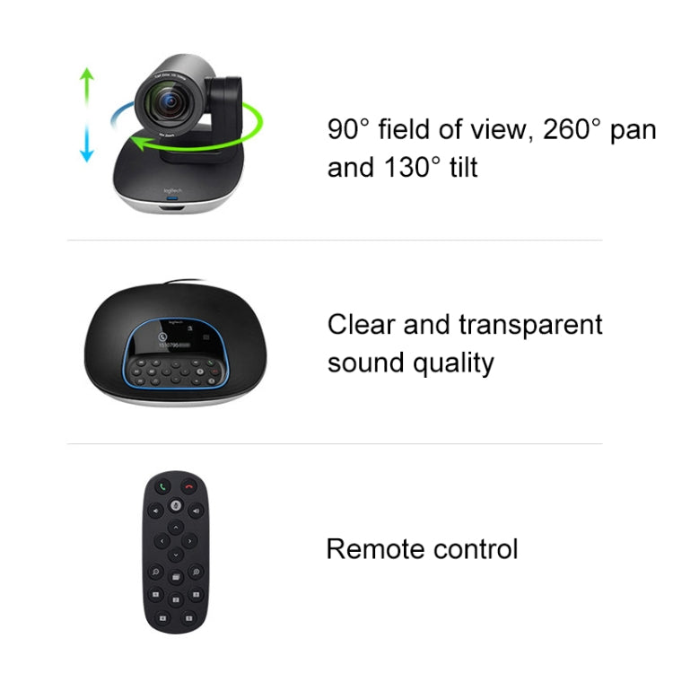 Logitech CC3500e HD 1080P Online Class Video Business Teleconference Camera, EU Plug – Durable Build, Easy to Use