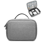 Multi-function Headphone Charger Data Cable Storage Bag, Single Layer Storage Bag, Size: 23x16x7cm – Durable Build, Easy to Use Grey