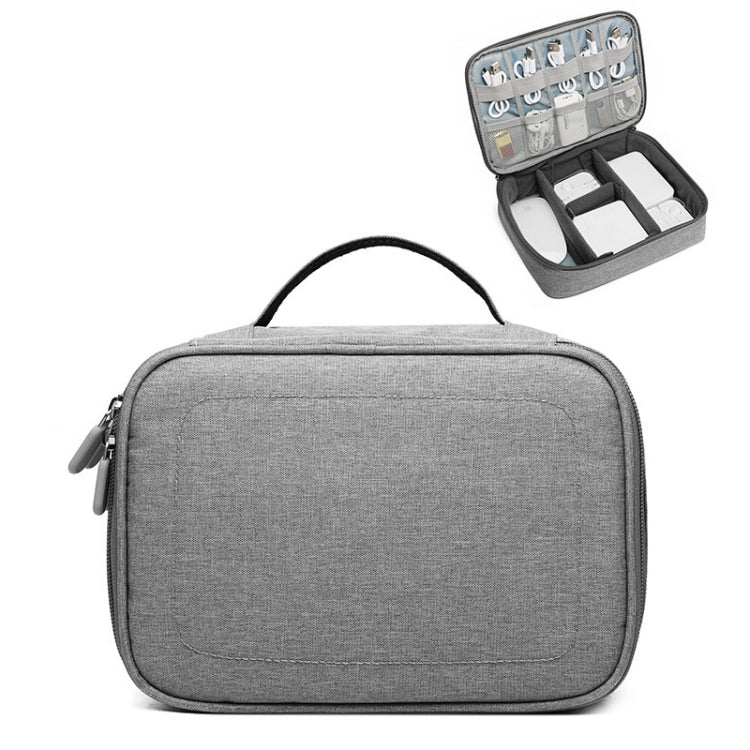 Multi-function Headphone Charger Data Cable Storage Bag, Single Layer Storage Bag, Size: 23x16x7cm – Durable Build, Easy to Use Grey