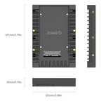 ORICO 1125SS SATA 3.0 Fast Transfer Speed 2.5 to 3.5 inch Hard Drive Caddy / Convertor Enclosure – Durable Build, Easy to Use