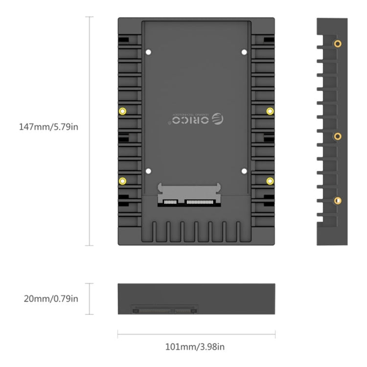 ORICO 1125SS SATA 3.0 Fast Transfer Speed 2.5 to 3.5 inch Hard Drive Caddy / Convertor Enclosure – Durable Build, Easy to Use