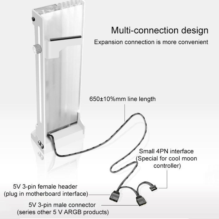 COOLMOON CM-GH2 5V ARGB GPU Holder – Durable Build, Easy to Use