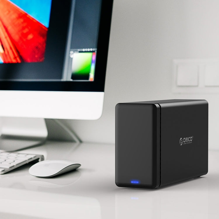ORICO NS200-C3 2-bay USB-C / Type-C 3.1 to SATA External Hard Disk Box Storage Case Hard Drive Dock for 3.5 inch SATA HDD, Support UASP Protocol, USB 3.1 Type-C to SATA – Magnetic USB 3.1 Type-C to SATA