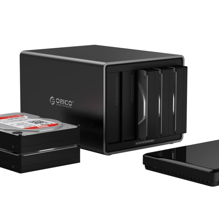 ORICO NS500-RC3 5-bay USB-C / Type-C 3.1 to SATA External Hard Disk Box Storage Case Hard Drive Dock with Raid for 3.5 inch SATA HDD, Support UASP Protocol, USB 3.1 Type-C to SATA with Raid – Magnetic, 4K