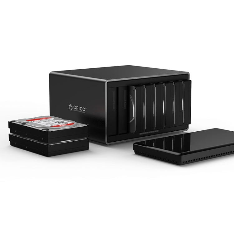 ORICO NS800-C3 8-bay USB-C / Type-C 3.1 to SATA External Hard Disk Box Storage Case Hard Drive Dock for 3.5 inch SATA HDD, Support UASP Protocol, USB 3.1 Type-C – Magnetic, 4K