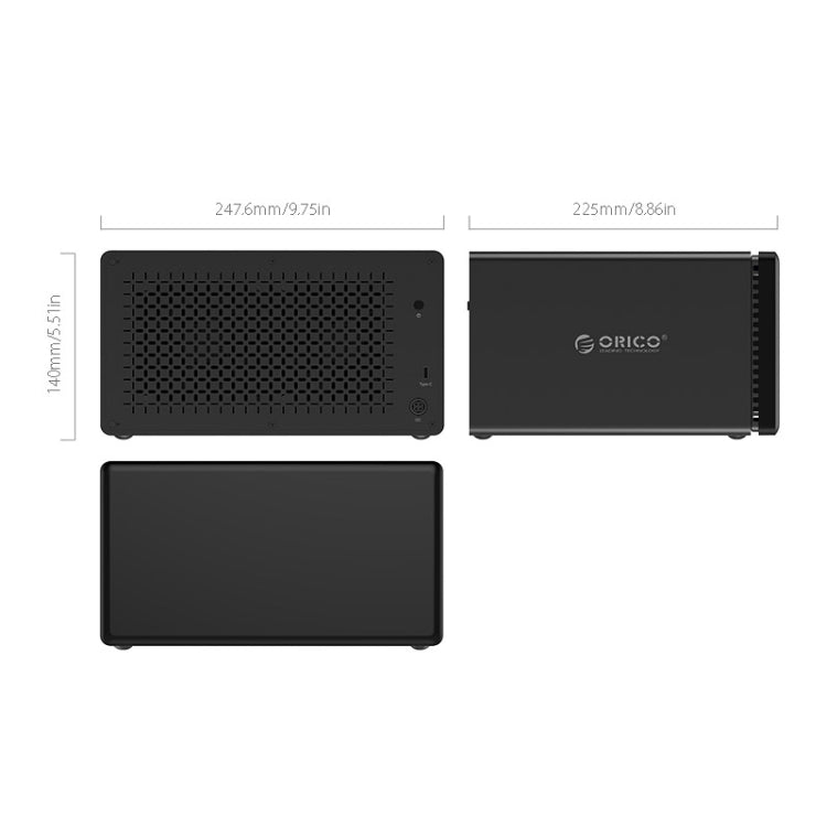 ORICO NS800-C3 8-bay USB-C / Type-C 3.1 to SATA External Hard Disk Box Storage Case Hard Drive Dock for 3.5 inch SATA HDD, Support UASP Protocol, USB 3.1 Type-C – Magnetic, 4K