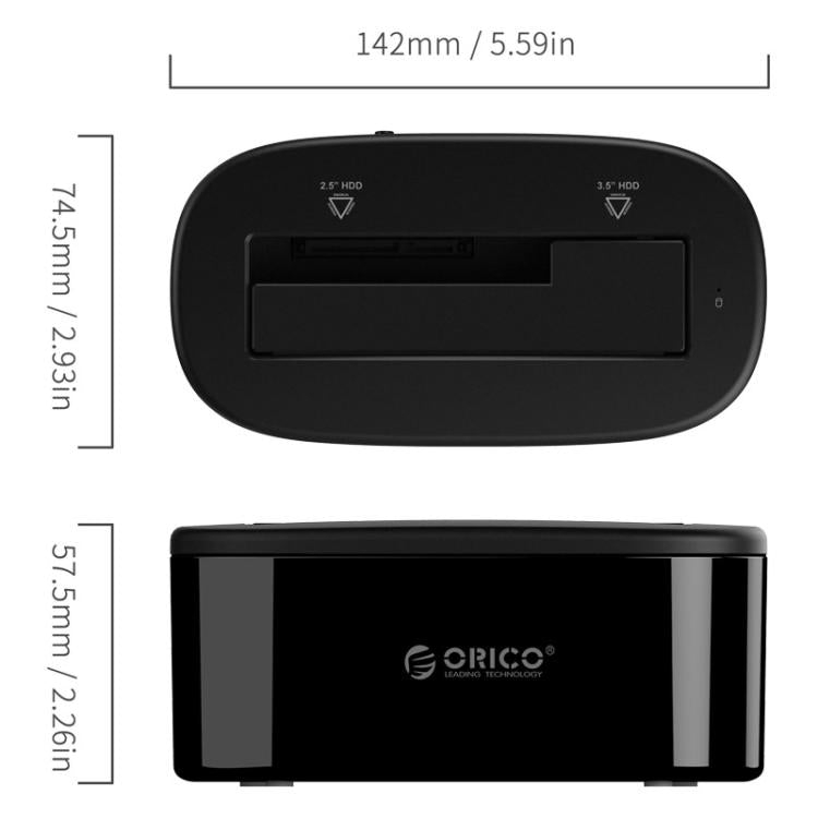 ORICO USB 3.0 Type-B to SATA External Storage Hard Drive Dock for 2.5 inch / 3.5 inch SATA HDD / SSD, 1 Bay – Durable Build, Easy to Use