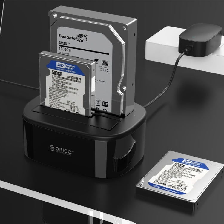 ORICO 6228US3-C 1 to 1 Clone 2 Bay USB 3.0 Type-B to SATA External Storage Hard Drive Dock for 2.5 inch / 3.5 inch SATA HDD / SSD, 1 to 1 Clone 2 Bays with Copy – Durable Build, Easy to Use