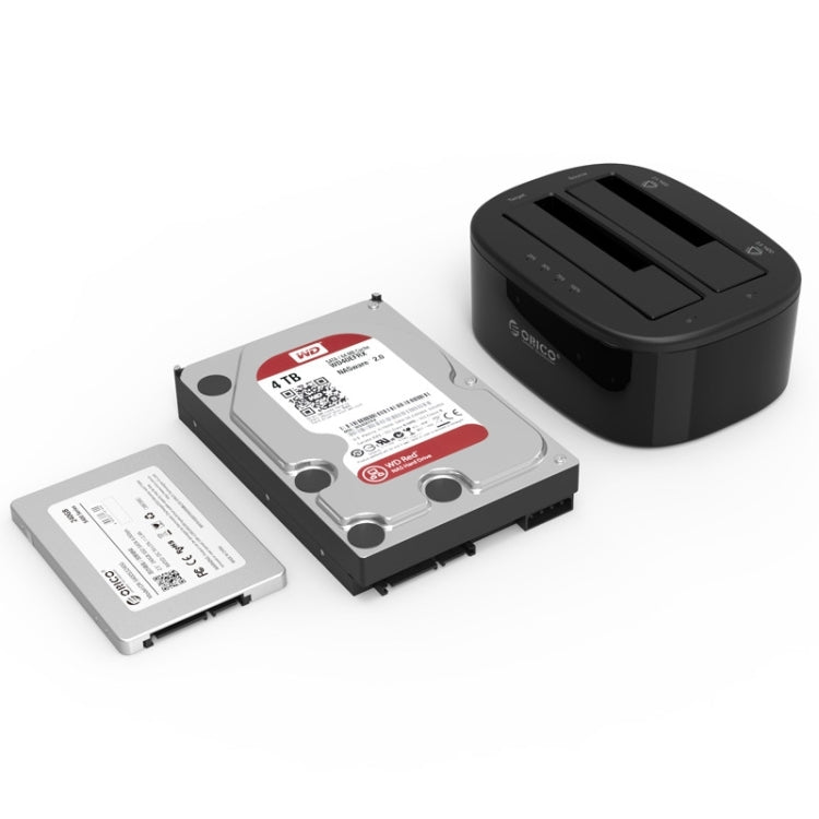 ORICO 6228US3-C 1 to 1 Clone 2 Bay USB 3.0 Type-B to SATA External Storage Hard Drive Dock for 2.5 inch / 3.5 inch SATA HDD / SSD, 1 to 1 Clone 2 Bays with Copy – Durable Build, Easy to Use
