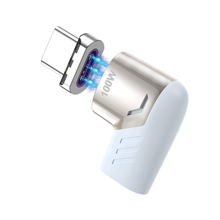 X20 120W PD USB-C / Type-C Female to USB-C / Type-C Elbow Magnetic Charging Adapter – Magnetic, Fast Charging, Data Transmission Tarnish